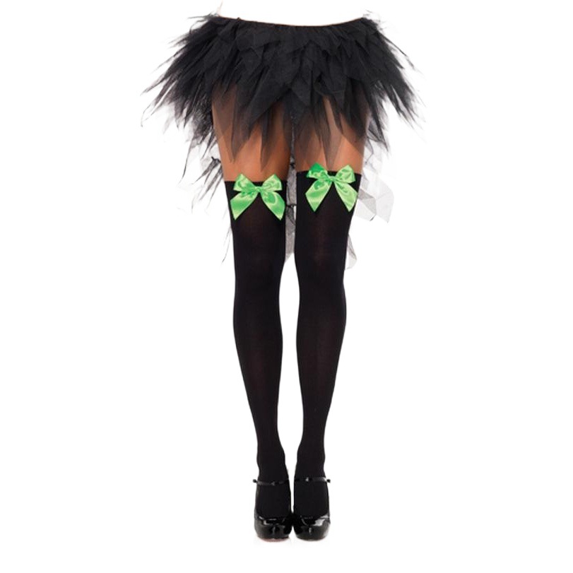 European and American Style Sexy Embroidered Bow Stockings Export Ladies Sexy Thin See-Through Stockings