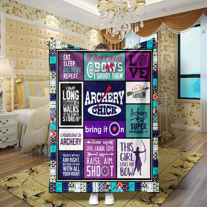 Picture of Family love teachers and students girlfriends love message flannel blanket summer air conditioning blanket autumn and winter nap printing blanket
