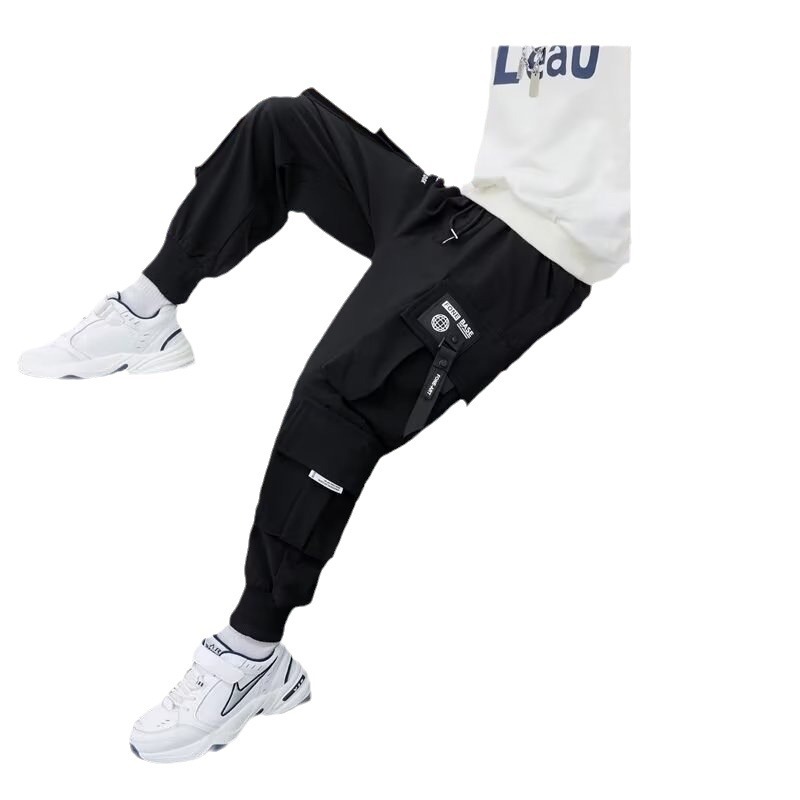 Picture of Spring and Autumn Trendy Sports Pants Korean Style Fashion Boys Crane Pants New Children Handsome Loose All-match Casual Pants