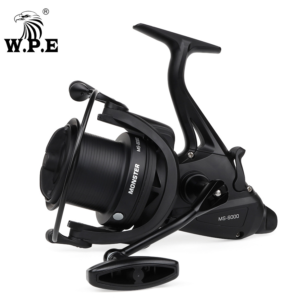 W.P.E professional carp fishing spinning wheel 7 1bbs front and rear unloading force metal alloy wire cup spinning wheel large size