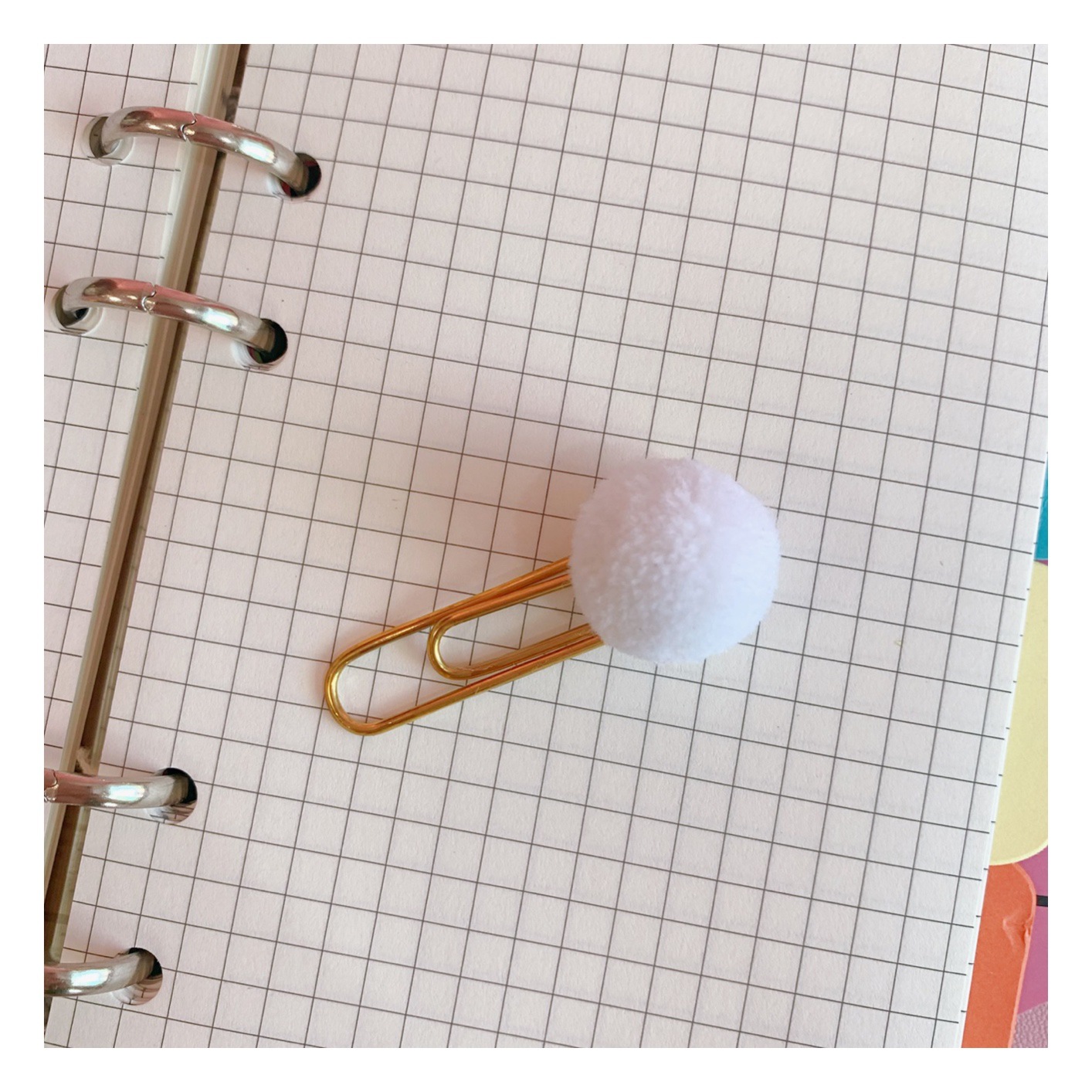 Picture of Japanese cute creative metal paper clip bookmark color candy wool ball pin student office supplies stationery