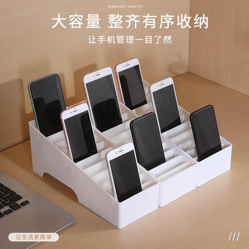 Multi-Grids Mobile Phone Storage Box Office Meeting Storage Rack to Store Tempered Film Shell Phone Card Storage Box