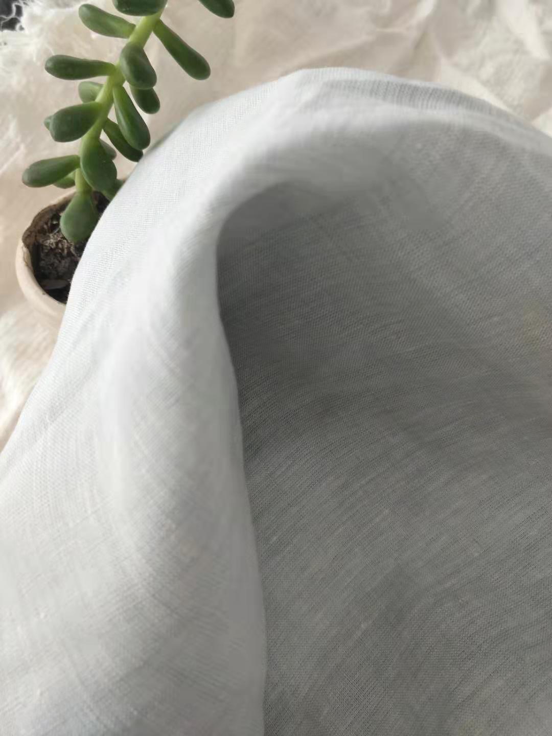 Light Green Pure Linen Bed Sheets Fabric Exported to France Linen Quilt Cover Fabric European Linen Four-piece Set