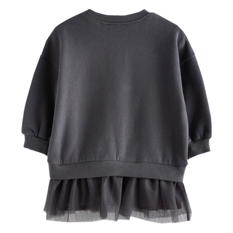Princess Dress Cross-Border Supply Spring and Autumn Girls Long-Sleeved Sweatshirt Dress European and American Hot Selling Girls Sweatshirt Dress