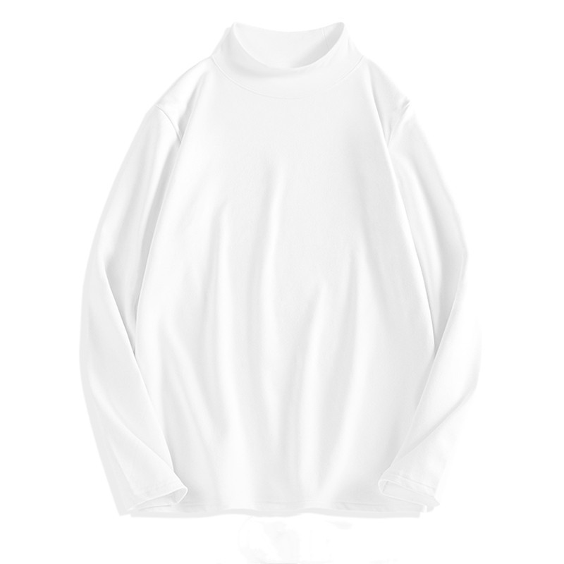 Picture of Double-Sided German Velvet Half Turtleneck Men's Long-Sleeved T-Shirt Warm Bottoming Shirt for Men in Autumn and Winter Fleece-Lined and Thickeneded with Autumn Clothing Trbottomy
