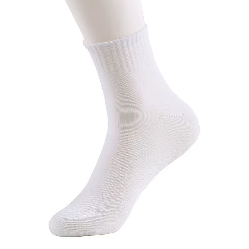 Picture of Socks Men's Summer Solid Color Black and White Grey Boat Socks Unisex Low Mouth Breathable Short Socks Low Top Socks