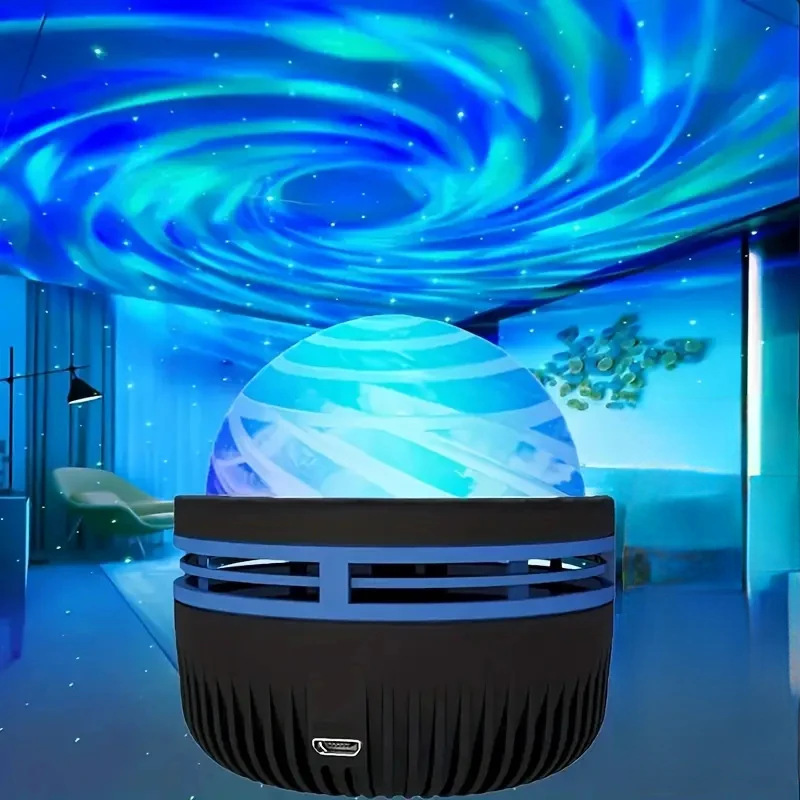 Romantic Milky Way Star Vortex Nebula Light Flame Water Pattern Star Projection Light Bedroom Decorative Atmosphere Night Light