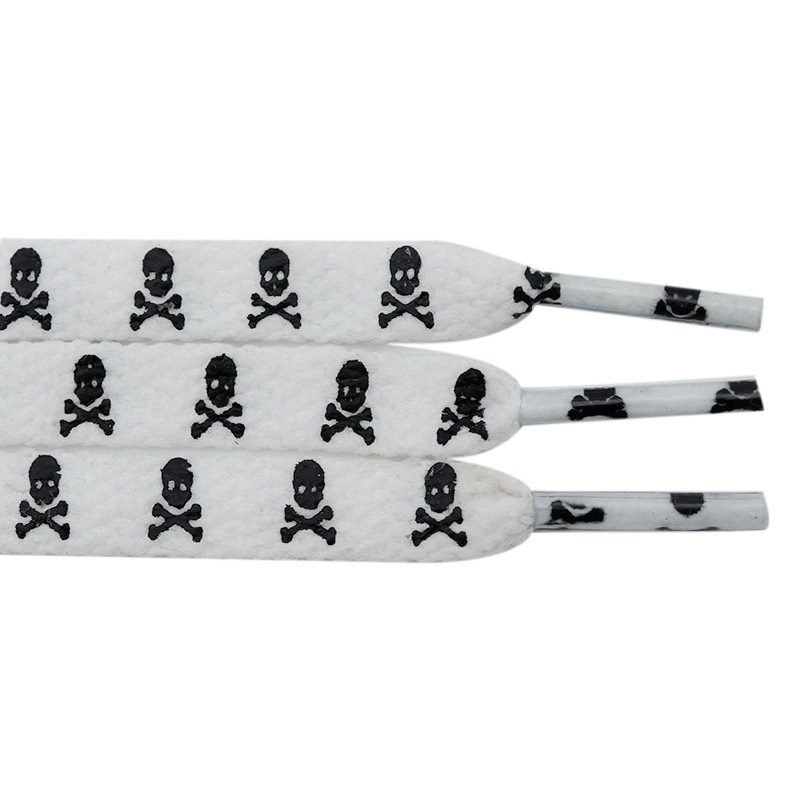 Kuromi Gold Double-Sided Printed Skull Polyester Flat Shoelaces Suitable for Men and Women Canvas Shoes Casual Shoes Sneakers with Rope