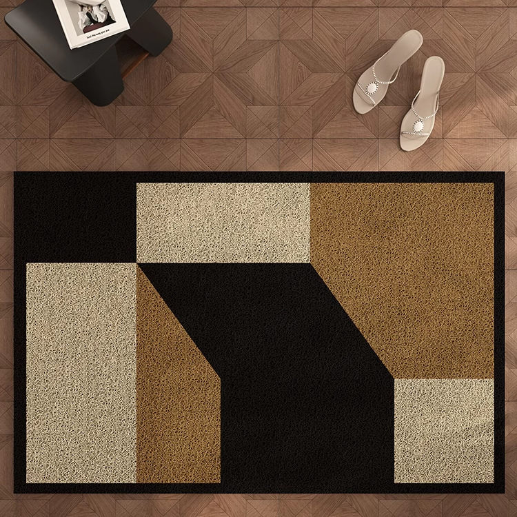 Picture of Entrance Floor Mat Healing Doll Silk Ring Entry Door Mat Cuttable Dust Removal Dirt Resistant Entrance Carpet Non-Slip Foot Mat
