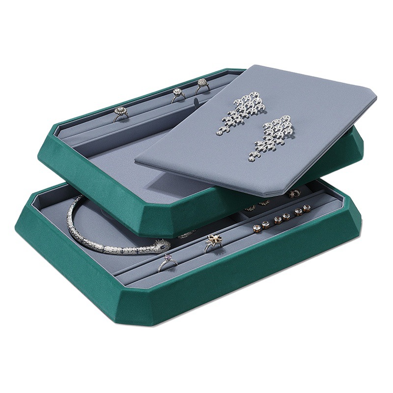 Hongtai jewelry display tray ring bracelet necklace window display props flannel jewelry plate counter