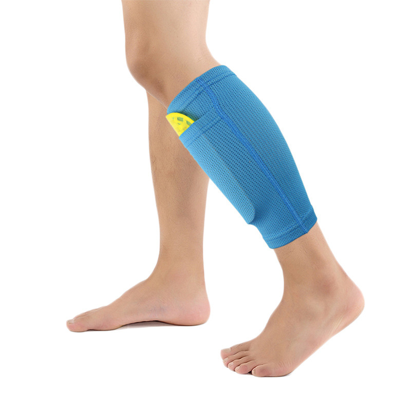 Picture of Shiwei No Logo Football Shin Guards Socks Insert Type for Adults and Teenagers Flap Pocket Pants Type Breathable and Soft