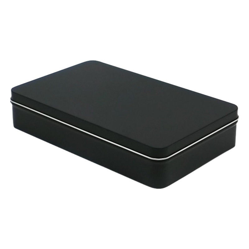 Custom CD digital black iron box metal rectangular box small batch U disk badge gift iron box manufacturers