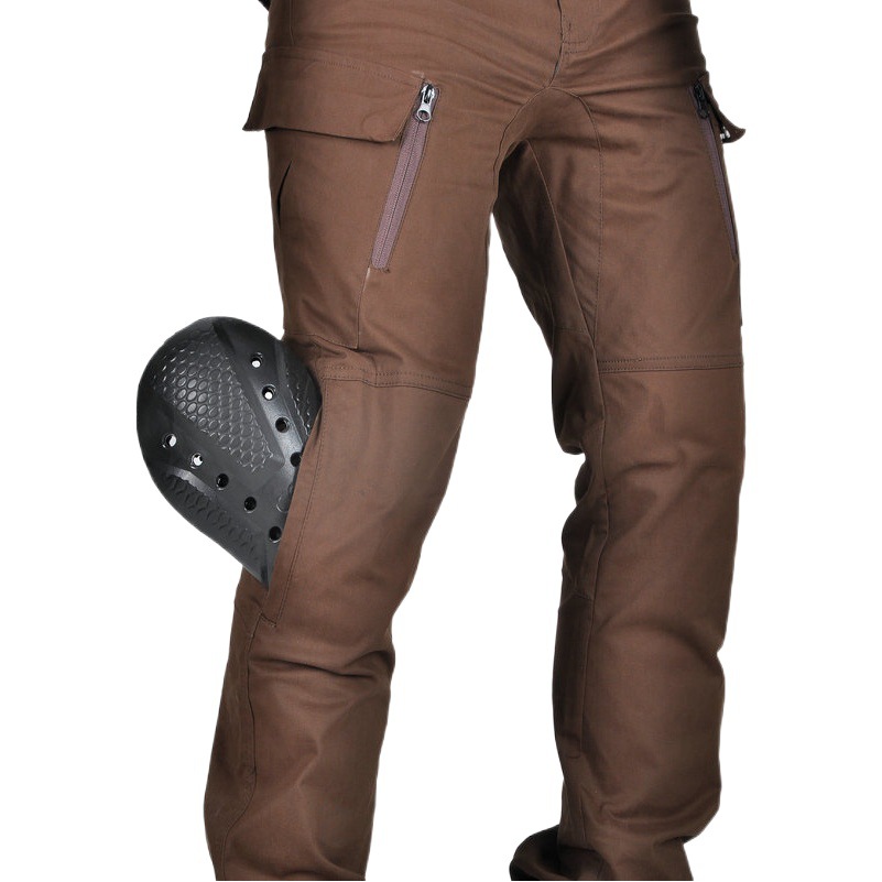 VOLERO Motorcycle Four Seasons Anti-fall Riding Pants Breathable High Waist Motorcycle Caught Pants Retro Curry Color Anti-fall Pants