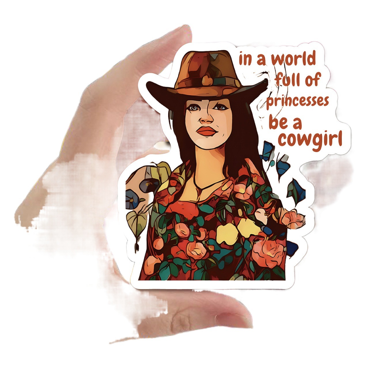 50 cross-border Cowgirl Cowgirl graffiti stickers DIY luggage mobile phone removable waterproof stickers wholesale