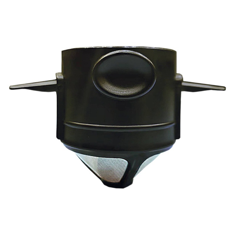 Household little angel portable coffee powder filter cup foldable hand punching double layer 304 stainless steel coffee filter