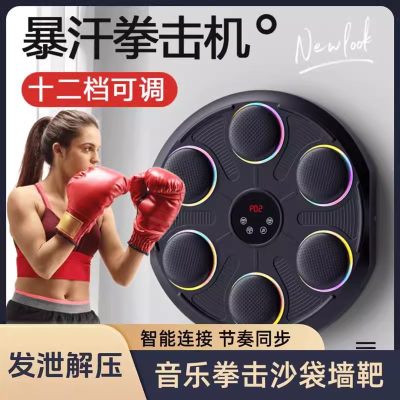 Factory Music Boxing Target Boxing Wall Target Bluetooth Home Fitness Boxing Trainer Children Music Boxing Machine