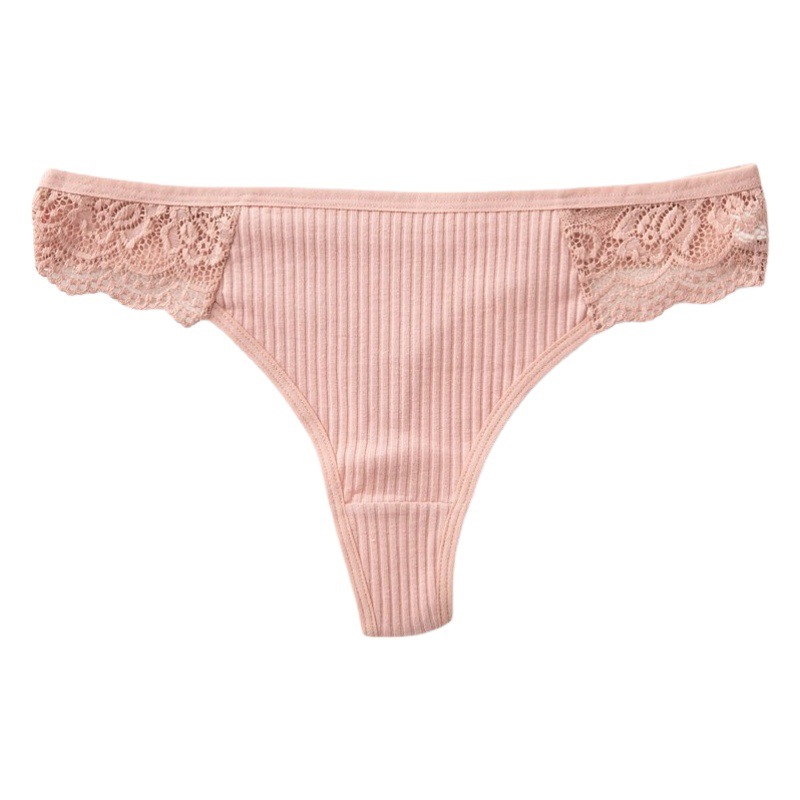 Women's sexy low waist women's cotton crotch underwear lace foreign trade women's thong T pants women's foreign trade style