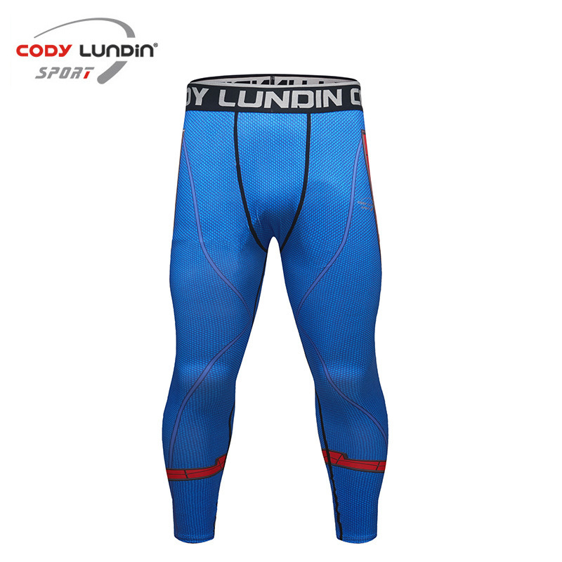 Picture of 2019 Winter new fitness trousers men running yoga 3D printing compression tights wholesale