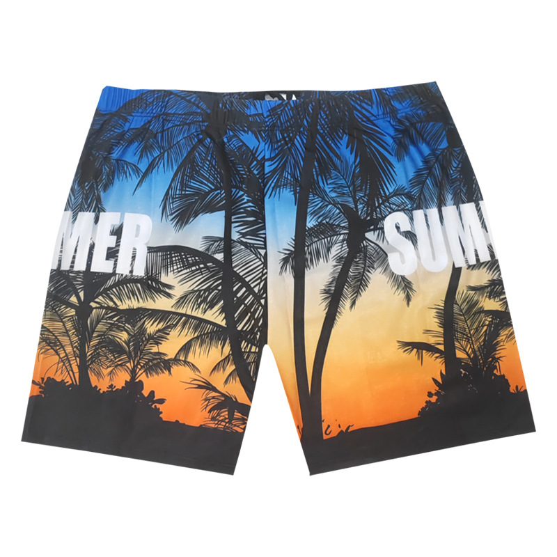 Picture of Men's Swimming Trunks Boxer Anti-embarrassment Quick-drying Running Breathable Cool Coconut Shorts Swimsuit Beach Pants for Summer