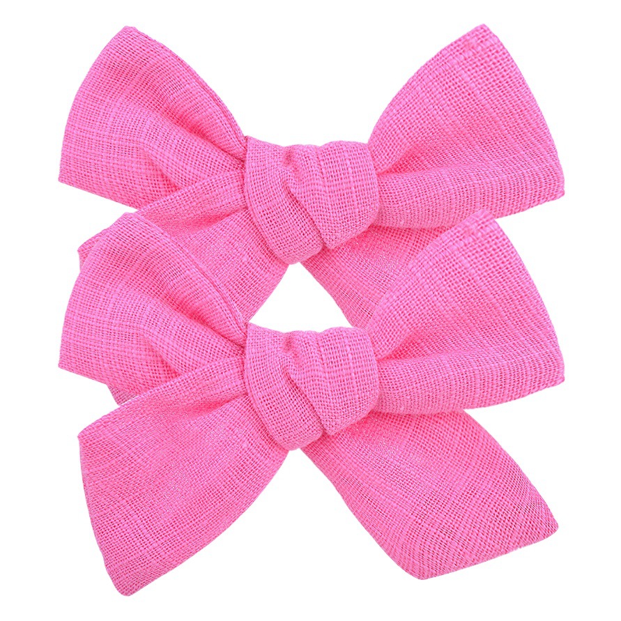 Ins European and American New Baby Headwear Handmade Cotton and Linen Bow Hairpin Small Fresh European and American Girl Hairpin 521