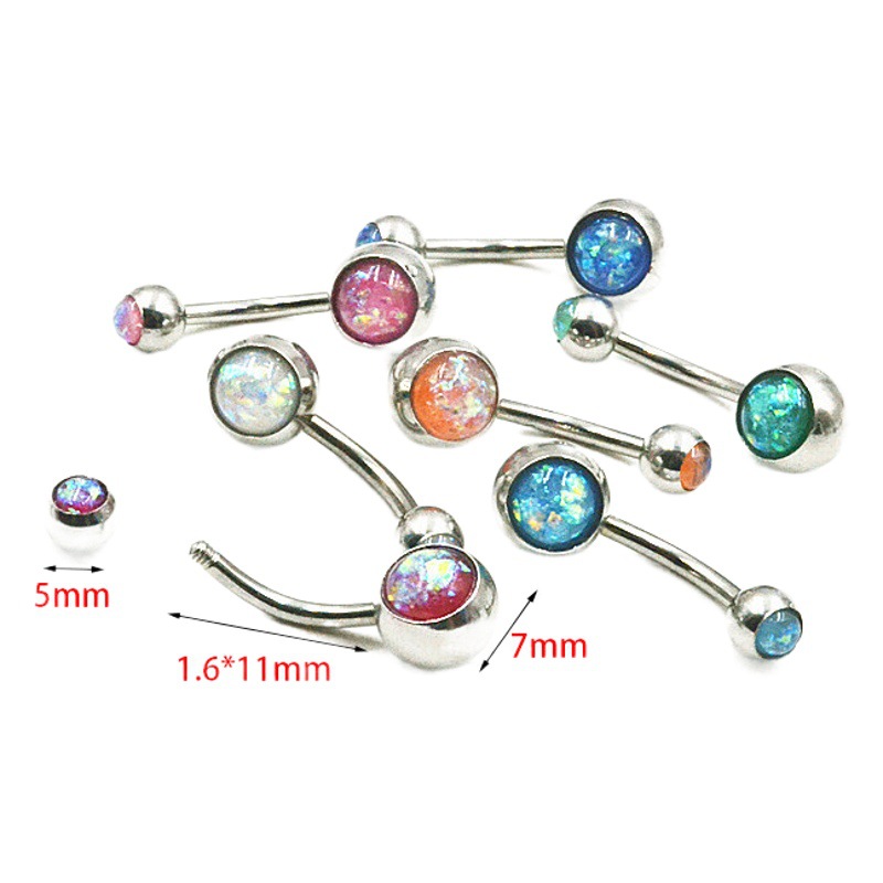 316L stainless steel imitation Aobao navel ornaments navel nail navel ring human body puncture jewelry Amazon puncture in stock