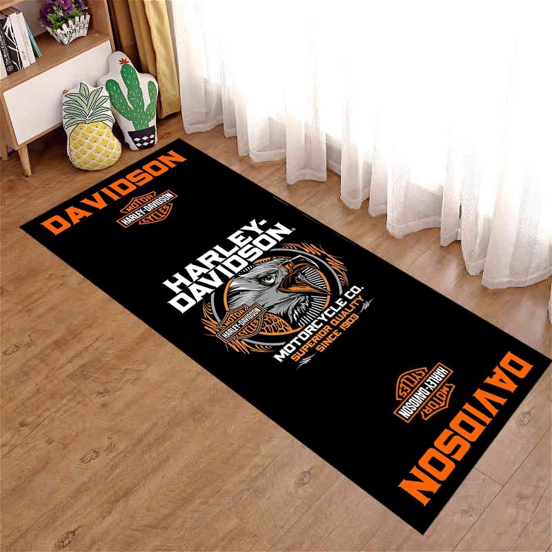Picture of Motorcycle enthusiast carpet motorcycle display Harley Honda Ducati bedroom bedside blanket cross-border racing floor mat