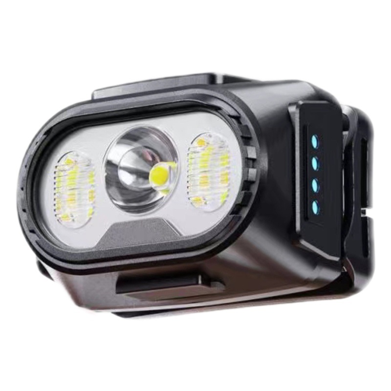 Led Sensor Head Flashlight Lamp Head-Mounted Strong Light Rechargeable Ultra-Bright Night Fishing Portable Multi-Light Source