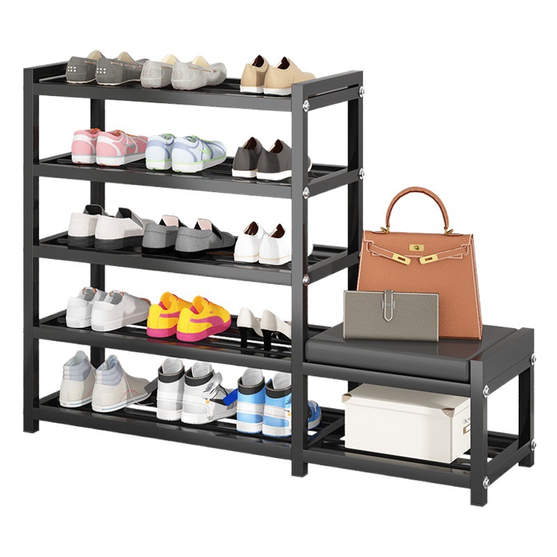 Multi-functional simple shoe rack New 2023 home indoor beautiful practical door seat shoe changing stool living room storage