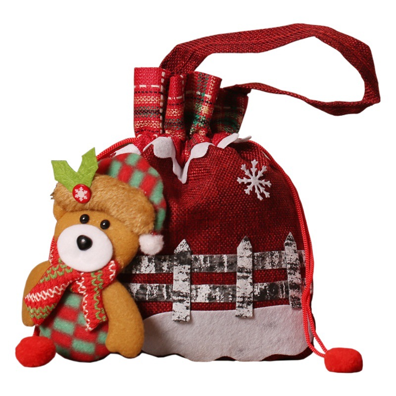 Christmas gift bag Christmas Eve non-woven fabric elderly portable Apple bag candy small gift bag decoration