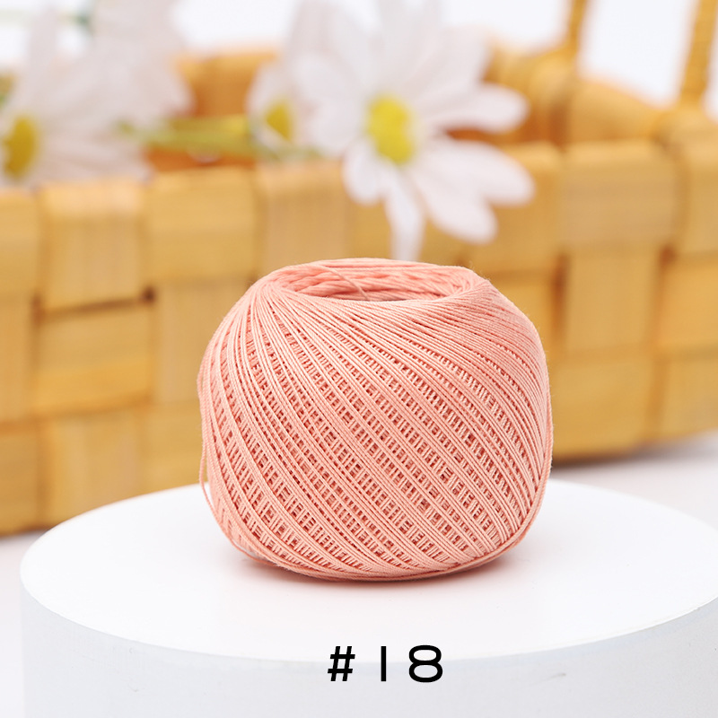 Picture of Warm Color No.10 Lace Strongly Twisted Mercerized Pearl Egyptian Long-staple Cotton Handmade Micro-hook Hand-bow Ball 20g Wool Ball