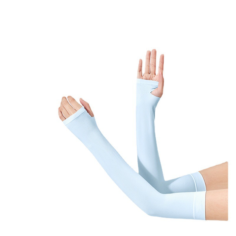 Picture of Ice Sleeves Sun Protection Sleeves for Men and Women, Ice Silk Sleeves with Customized Logo, Outdoor Cycling Anti-Uv Pure Color Ice Sleeves Arm Guards