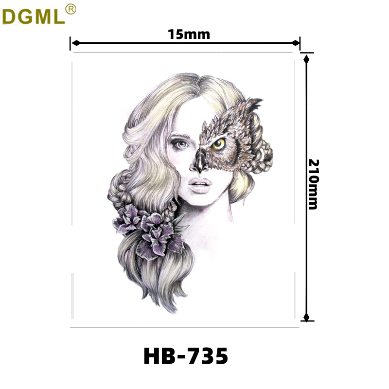 Picture of Small fresh English letters flower butterfly tattoo stickers color creative full arm fox in stock wholesale to map custom