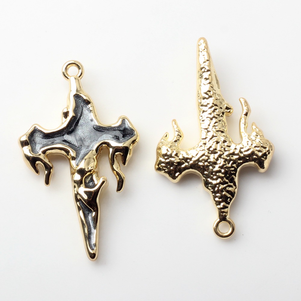 Picture of Alloy Color Oil Dropping Cross Pendant Pendant DIY Handmade Necklace Earrings Bracelet Jewelry Accessories