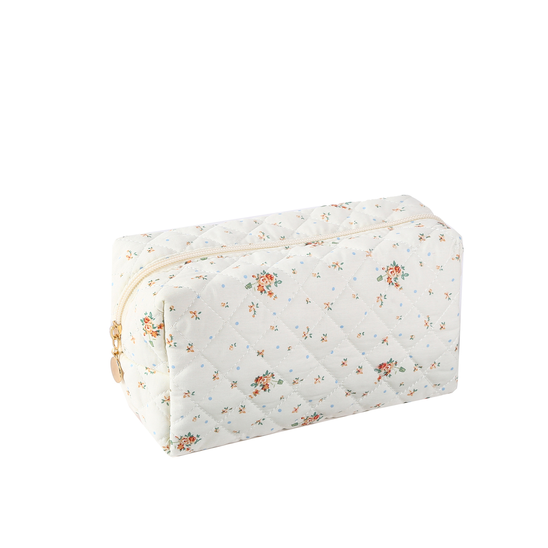 Picture of Cross-border Small Floral Quilted Cosmetic Bag Travel Skin Care Zipper Bag Large Capacity Portable Storage Bag Soft Bag