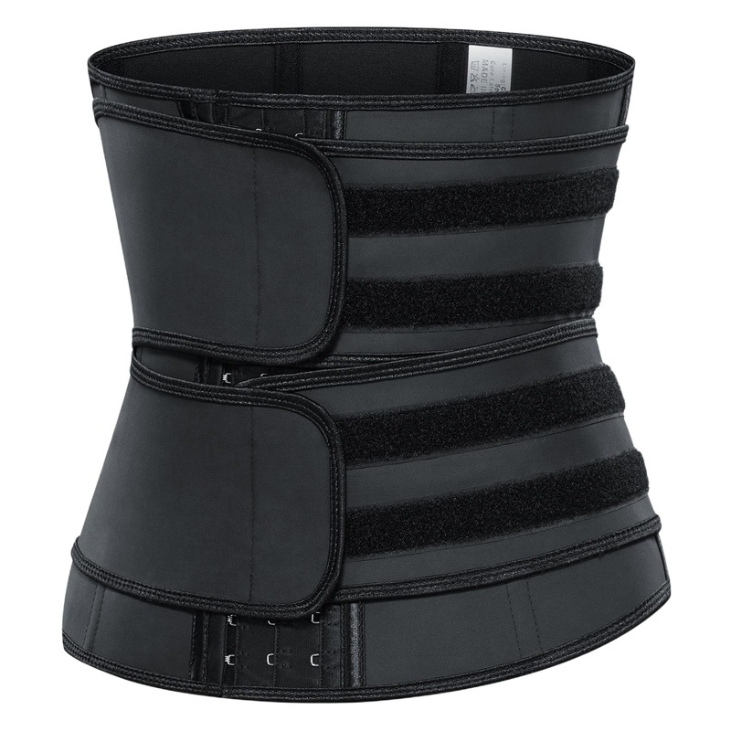 Cross-border Hot-selling Women's Belt Sweat Belt Tight Body-shaping Clothing Sports Fitness Double Belt Belt Body Three-breasted Buckle