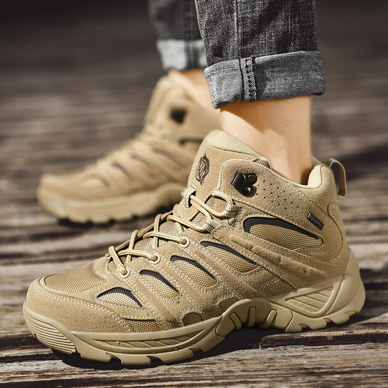 Snow boots outdoor shoes winter new men's shoes cross-border 47 plus size fashion trend high-top field combat boots K588