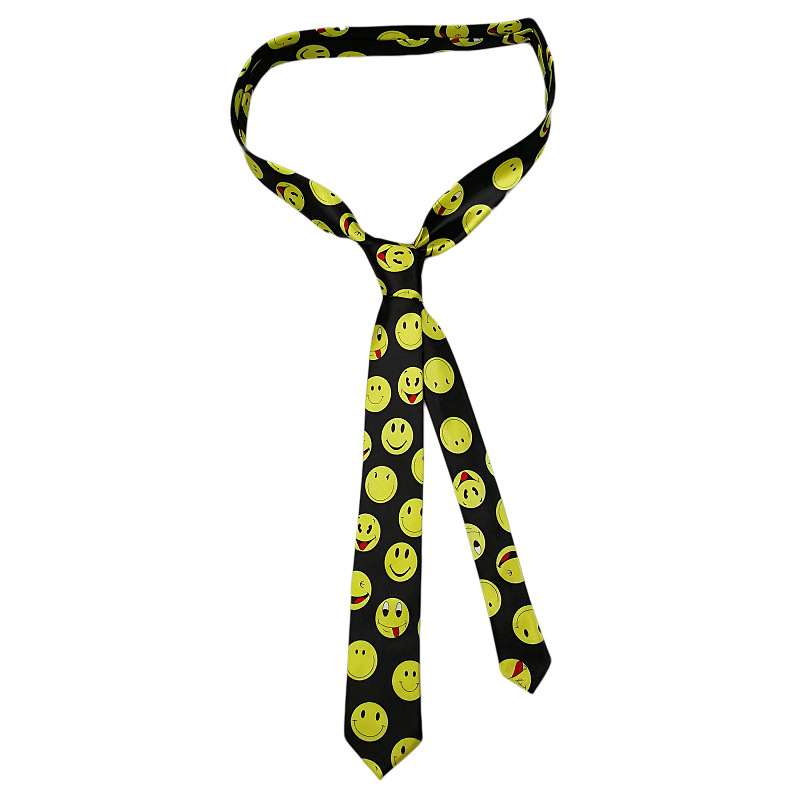 Picture of Zebra Leopard Print Love Poker Letters 5cm Matchinging Shirt Ins Student Tie Unisex Versatile Can Be Customized