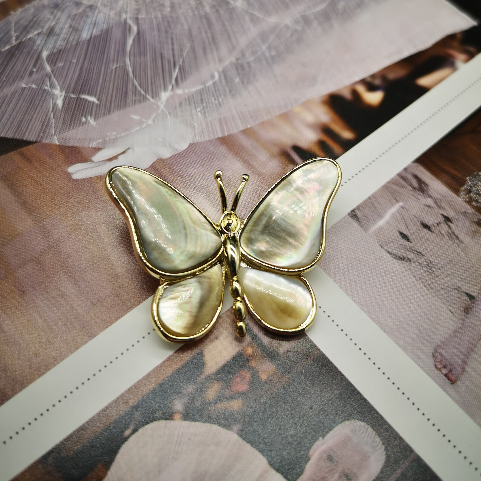 Picture of Private Custom Suit Brooch Star Custom Evening Dress Butterfly Brooch White Collar Clothing Decorations