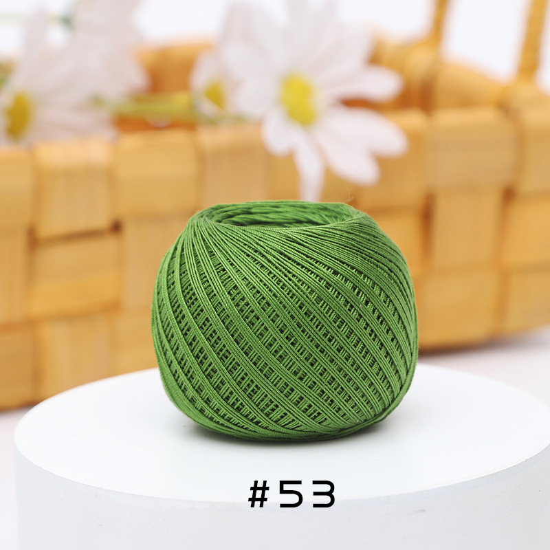 Picture of Warm Color No.10 Lace Strongly Twisted Mercerized Pearl Egyptian Long-staple Cotton Handmade Micro-hook Hand-bow Ball 20g Wool Ball