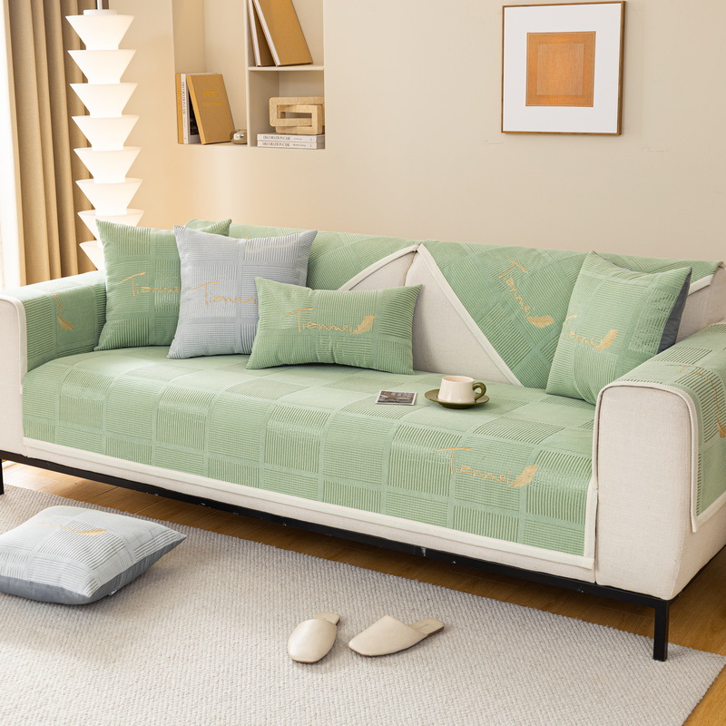 Picture of Autumn and Winter New Sofa Cushion Plush Seat Cushion Sofa Cover Plush Embroidery Modern Simple Non-slip Winter Thickened Cushion
