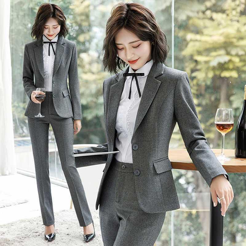 929 Hotel Front Desk Attendant Work Clothes Dress Long Sleeve Business Wear suit Autumn and Winter Elegant Suit Jacket