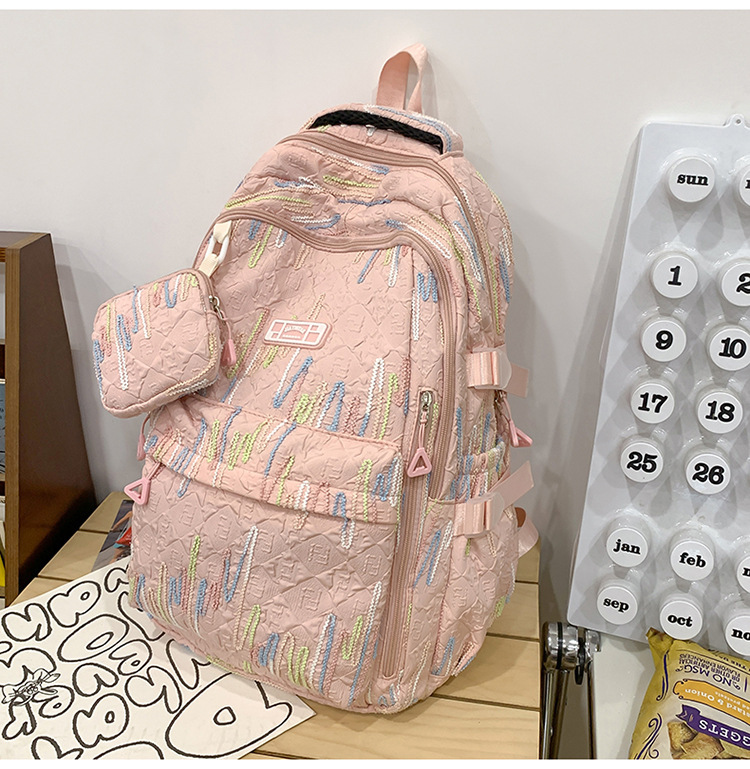Picture of New Arrival Multi-functional Backpack Korean Style Mori Style Schoolbag for Female Students Outdoor Casual All-match Lightweight Large Capacity Backpack