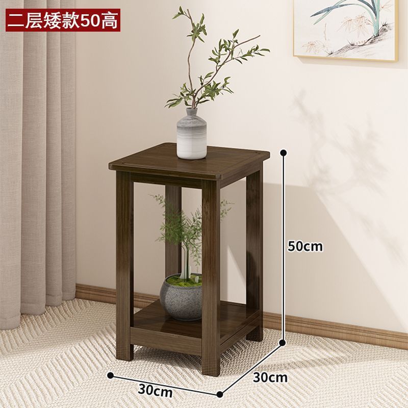 Picture of Chinese flower stand, balcony, flower stand, storage rack, succulent pothos flower pot shelf, flower stand, solid wood balcony, how many layers