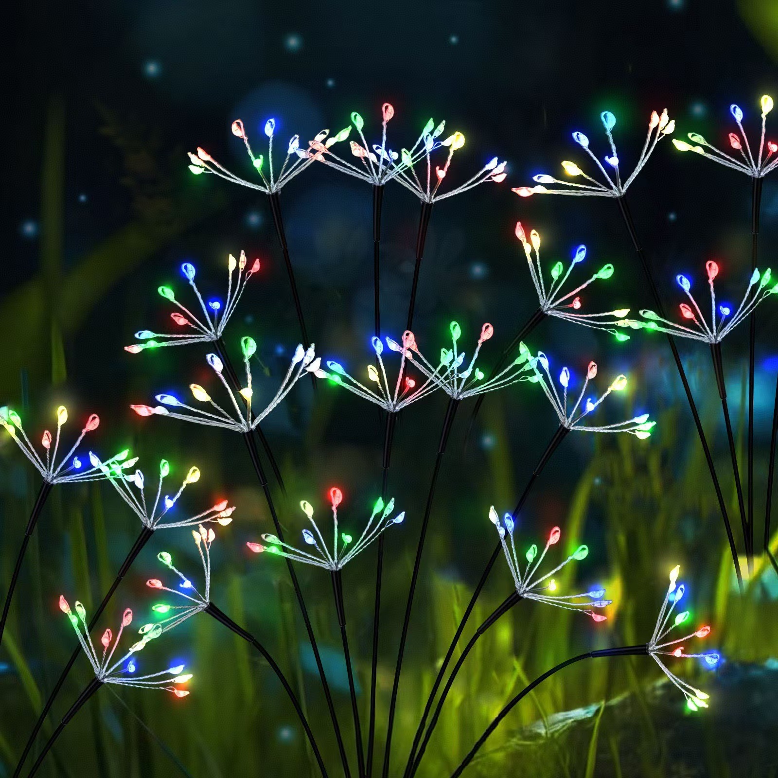 New Solar Fireworks Lights Garden Courtyard Landscape Solar Fireworks Led Lights Holiday Atmosphere Lights