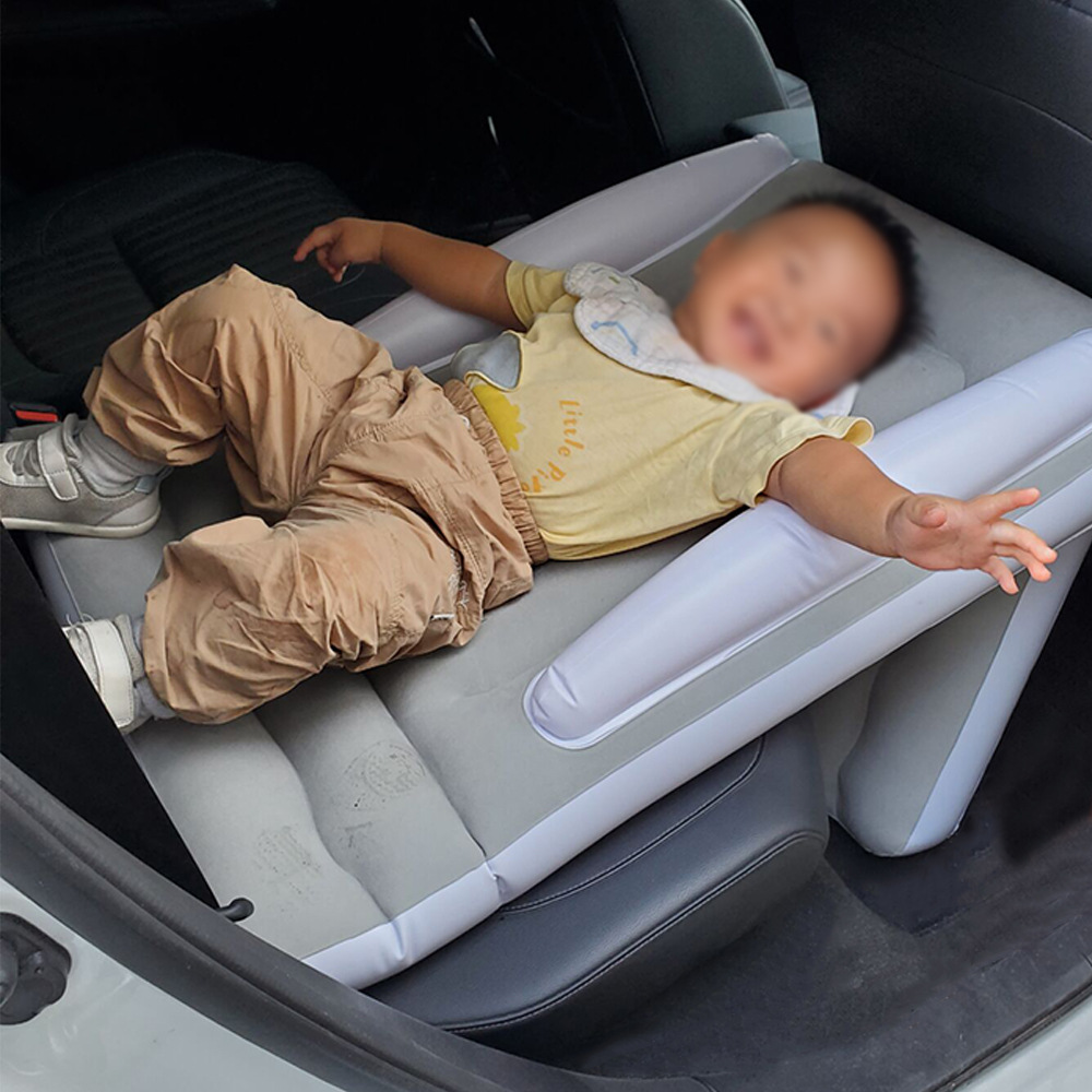 Picture of Amazon Baby Inflatable Mattress Children's Car Rear Folding Car Mat Outdoor Travel Thickened Flocking Air Cushion