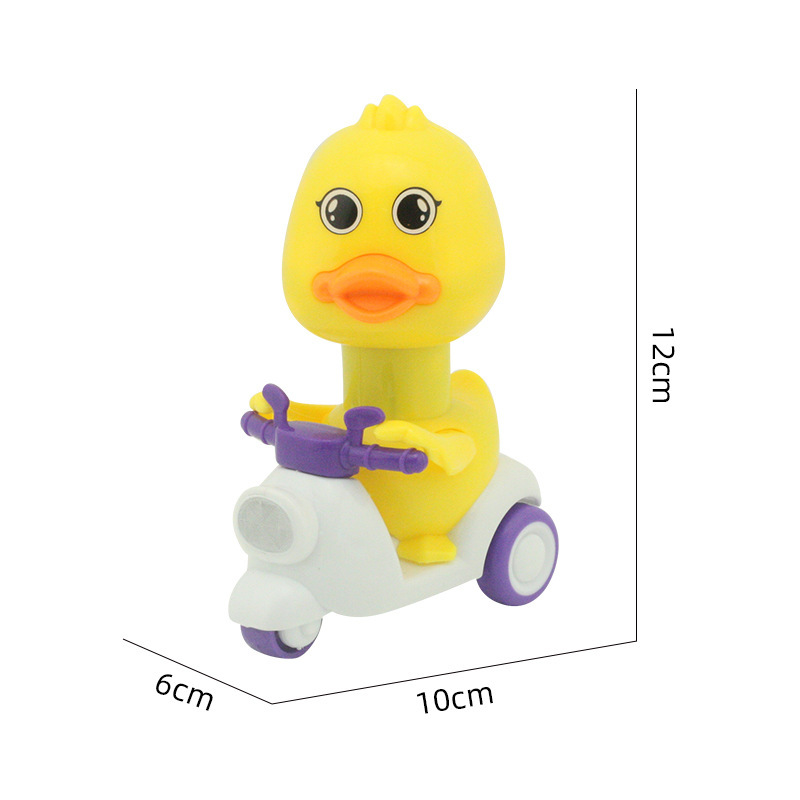 Picture of Little Yellow Duck Pull Back Press Car Cartoon Motorcycle Inertial Sliding Baby Toy Car Children's Gift Street Stall Wholesale