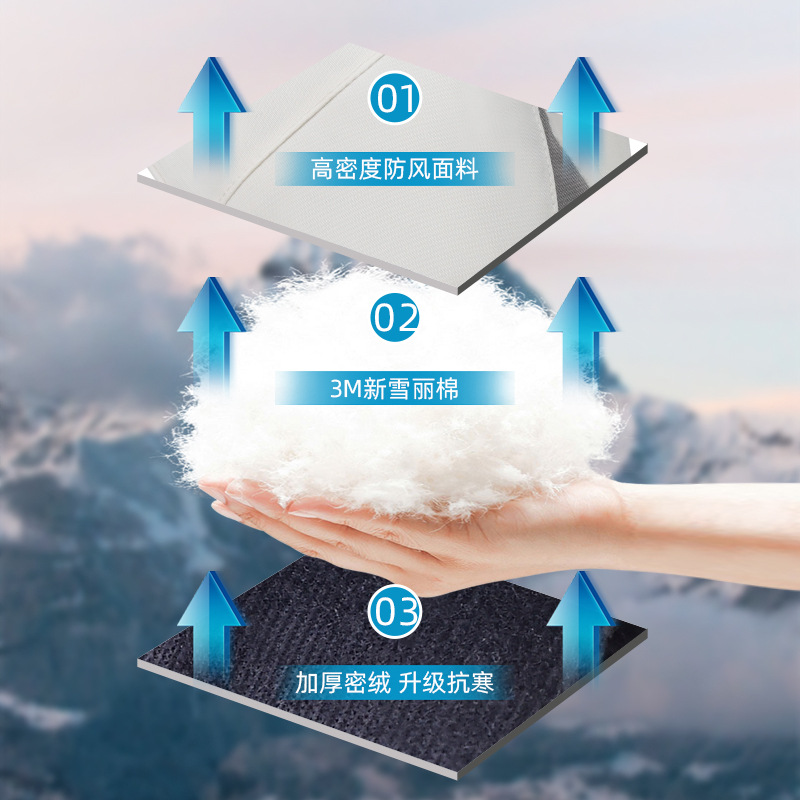Picture of Warm Fleece-Lined Ski Gloves, Autumn and Winter Gloves, Cycling Gloves, Women's Touch Screen Gloves, Men's Cross-Border Wholesale