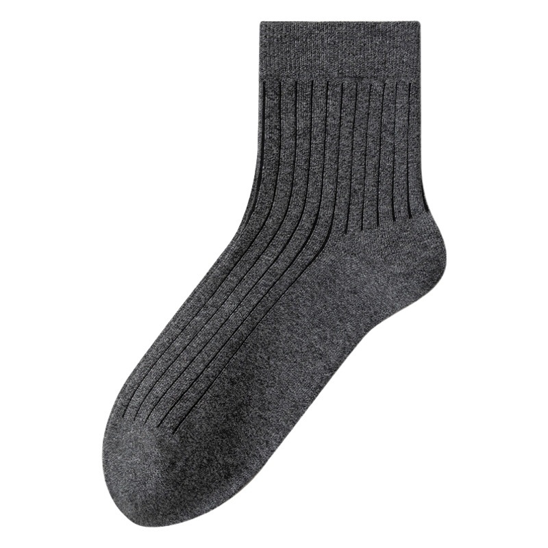 Socks men's autumn and winter mid-calf socks antibacterial Deodorant Cotton socks men's boneless stockings solid color Business socks autumn men's socks