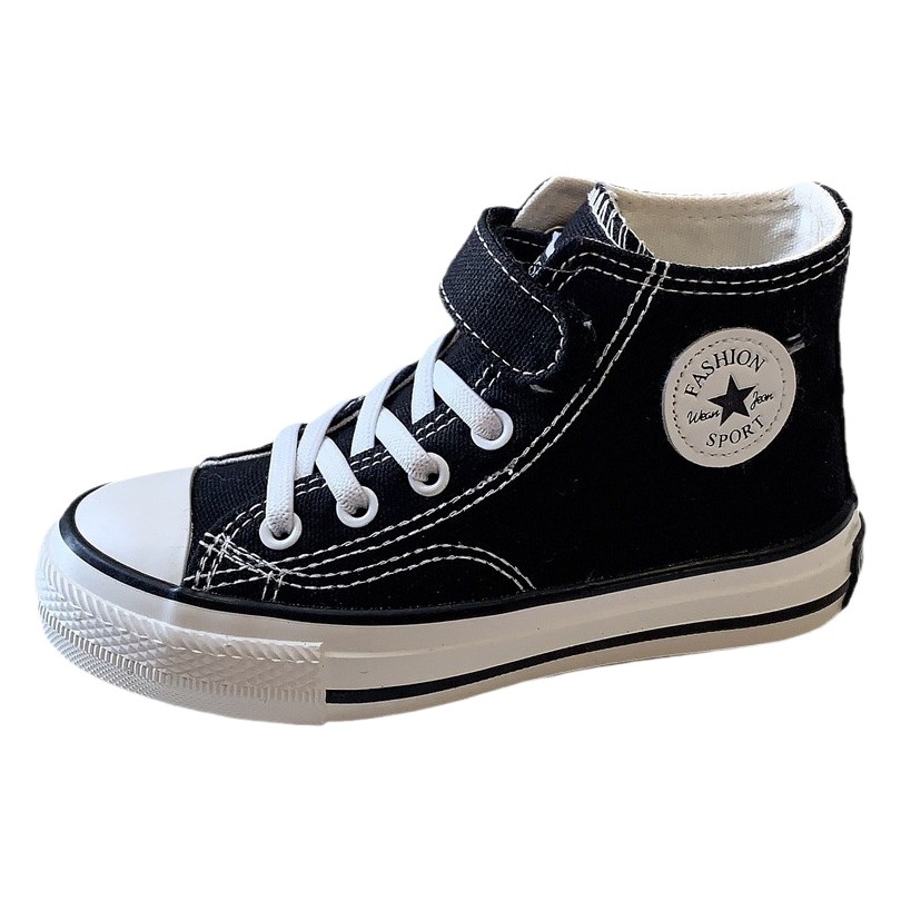Candy-Colored Children's Shoes, Toddler Canvas Shoes, Spring and Autumn Boys' High-Top Shoes, Girls' Cloth Shoes, Trendy Korean Style Baby Shoes