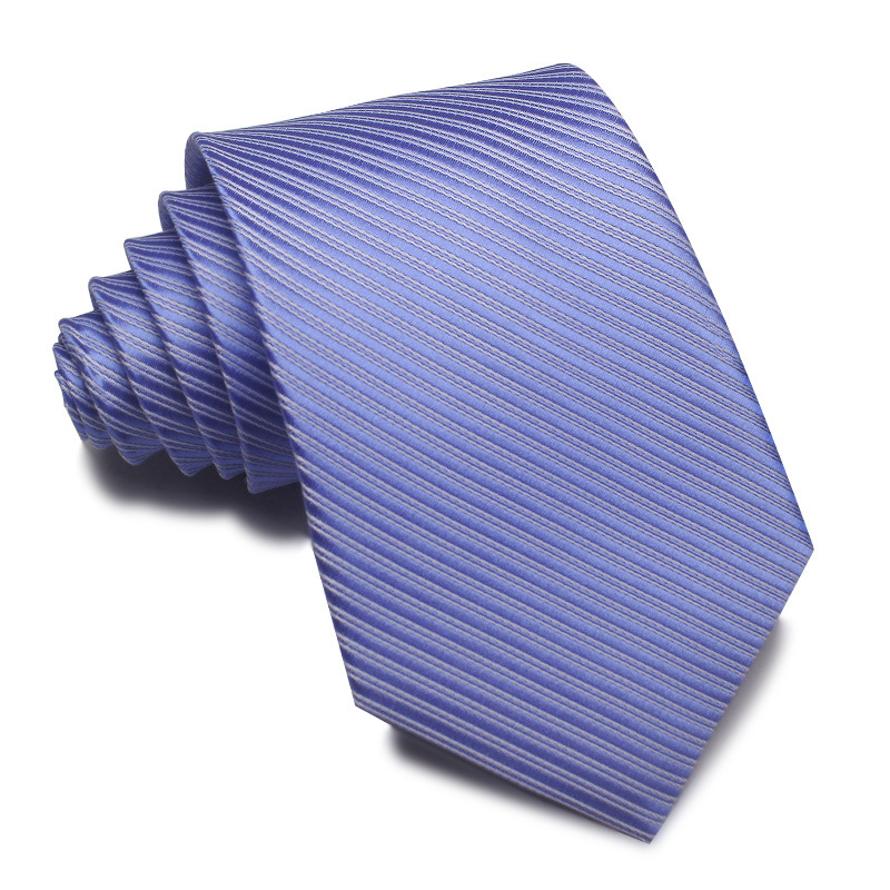 Picture of 25 New 8cm Polyester Jacquard Stripesd Tie 7cm Men's and Women's Business Formal Wear Casual High-End Red Black Blue